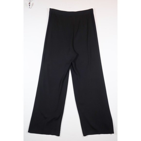 Exclusively Misook Woman Black Wide Leg Pants Pull On Acrylic Blend Size 1X - Picture 15 of 15
